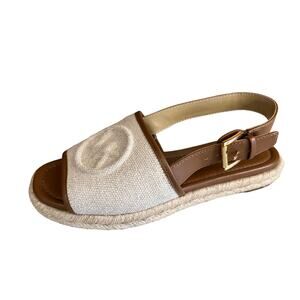 Michael Kors Calypso Flat Espadrille Hemp Sandals 6.5